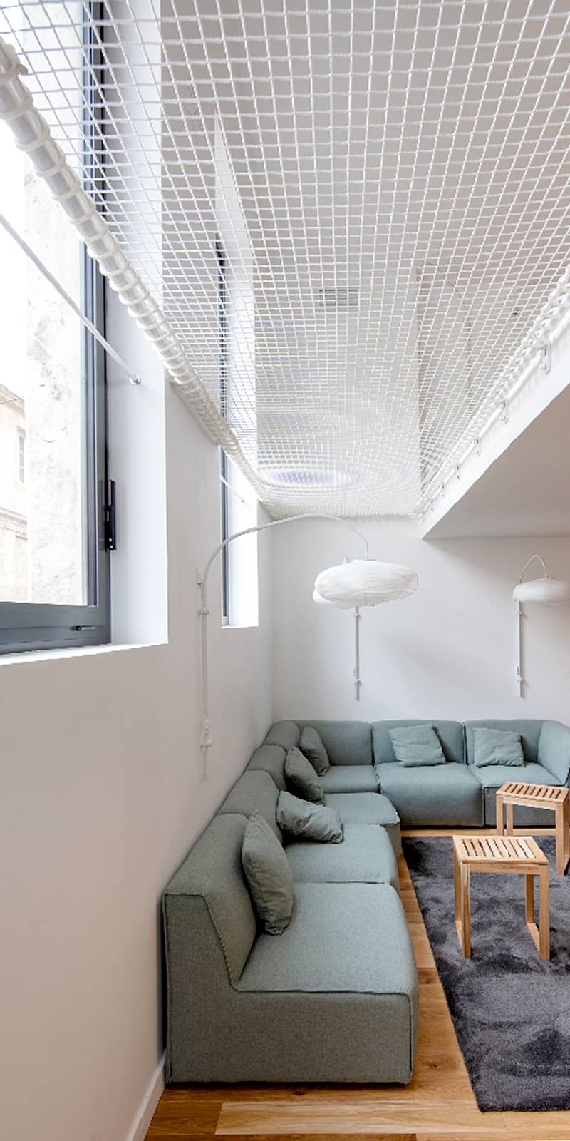 rappel décoratif avec l'utilisation de cordes