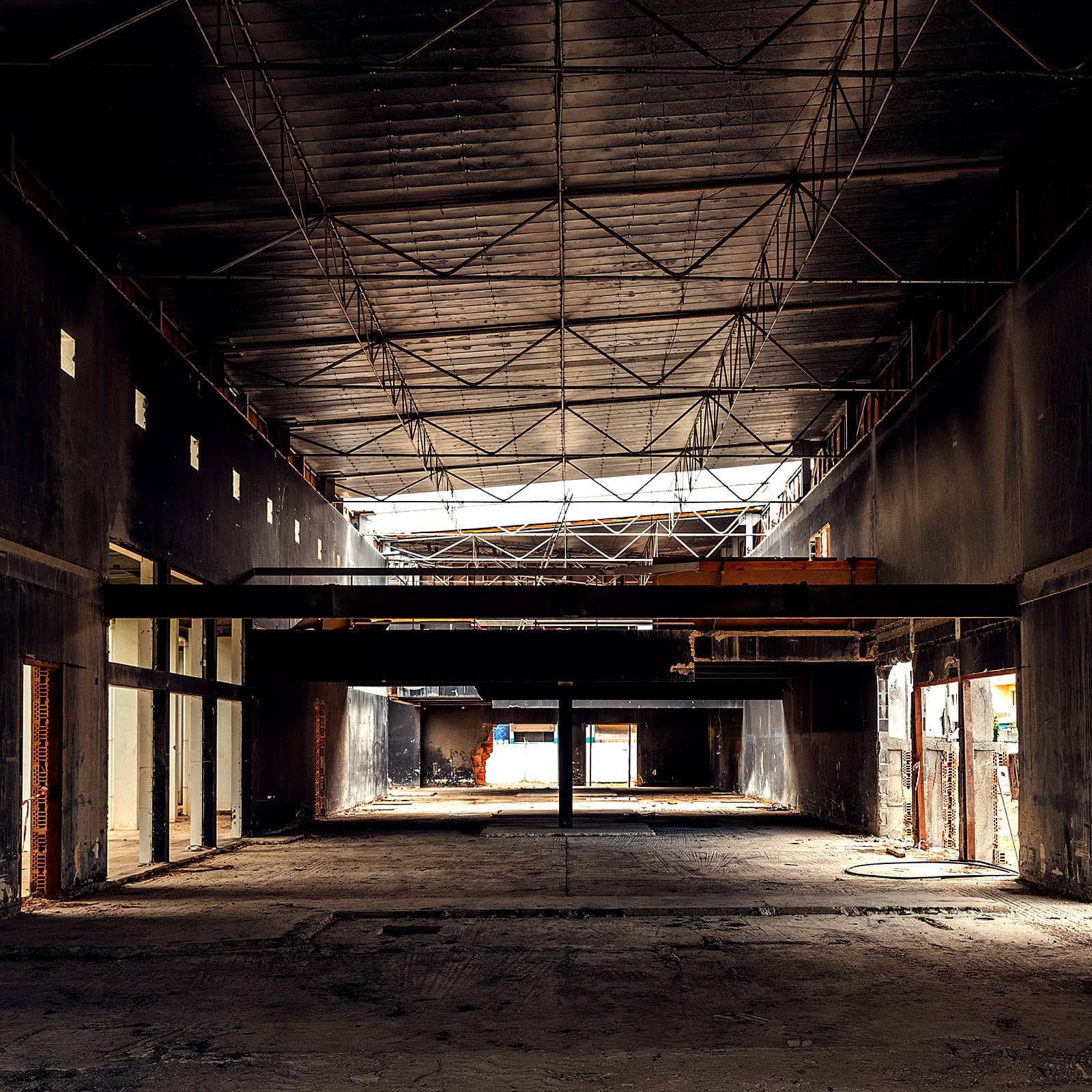 photo de chantier avec maintien des structures existantes