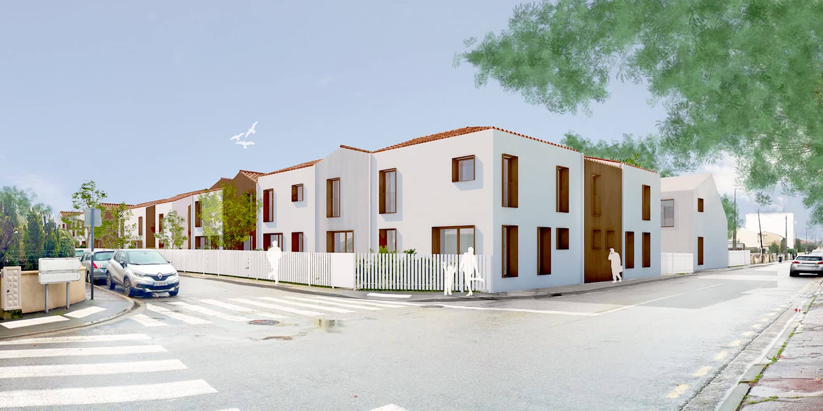 vue des façafes depuis la rue